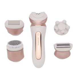 Olsenmark 5-IN-1 Epilator Kit- OMLS4033| Two Speed Control | Rechargeable and Fast Charging Epilator Kit| Includes Facial Brush, Callus, Shaver, Massager and Epilator| Waterproof Design with Wet or Dry Shaving| Perfect for Face, Armpit, Leg and Body