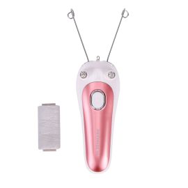 Olsenmark Facial Threading Hair Remover- OMLS4117/ with Pressure Switch, Suitable for all Skin Types/ Automatic Accuracy in all Directions, Easy to Use and Carry/ White and Purple