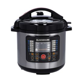 Olsenmark Electric Digital Pressure Cooker, 1000W, OMMC2436 - Digital Timer Control,12 Pre-Set Cooking Menu,7 Safety Guard Multi Cooker,6L Capacity