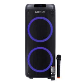 Rechargeable Party Speaker, LED Ring Flash Lights, OMMS1280 | FM Radio, Bluetooth Function | TWS Function | X-Bass Function | Remote Adapter | Remote Control | Portable Speaker