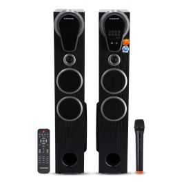 Olsenmark 2.0 Hi-Fi Digital Speaker System, OMMS1284 | USB/ SD/ FM/ Bluetooth/ Remote/ LED Display/ Karaoke 1pc Wireless Microphone/ Optical/ Touch Panel