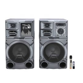 2.0 Professional Speaker, MIC & Remote Control | OMMS1293 | USB/SD/FM/BT | 75000W PMPO | Ideal for Discos, Singing, Karaoke