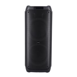 Rechargeable Party Speaker, LED Flashing Lights, OMMS1295 | BT/FM/USB/TF Card | LED Display, MIC, Remote Control | 120000 PMPO | Rechargeable Karaoke Machine