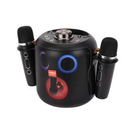 Olsenmark Portable Karaoke Speaker- OMMS1298/ with 2 Mic, USB, TF, Bluetooth, AUX, Wi-Fi Function/ 10 m Range, Perfect for Home, Party/ Black, 2 Years Warranty