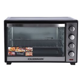 Olsenmark OMO2141 Electric Oven with Convection & Rotisserie, 48L - 4 Stage for Heating and Rotisserie - 60 Minute Timer with Bell - 2000W Powerful Motor - Auto Shut Off