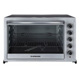 Olsenmark OMO2264 Electric Oven with Convection & Rotisserie, 100L - 2800W Power - Inner Lamp - Adjustable Temperature - Metal & Plastic Material - Black Housing & Sliver Panel