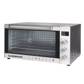 Olsenmark Electric Oven - 2800 W - 150L Capacity | OMO7004 | Convection, Inner Lamp, Rotisserie Heating| 120 Minute Time| 7 Function and 3 Knobs| Adjustable Temperature| Black and Silver