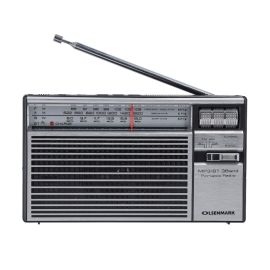 Olsenmark Portable Radio with 3 Band - Rechargeable Battery | Bluetooth USB, TF, & MP3 | Comfortable Handle | Karaoke Function - Recorder - Microphone Retro Style Radio | 2 Years Warranty