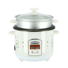 Olsenmark OMRC2250 Rice Cooker | 1.0 L | 3 In 1 - Steamer - Keep Warm Function - Non-Stick Coating Inner Pot, Easy Cleaning - Aluminium Steamer for Healthy Steaming - Tempered Glass Lid