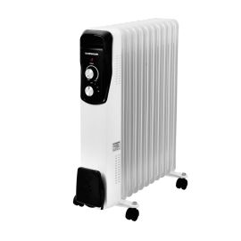 Oil Filled Radiator, 11 Fins Heating Radiator, OMRH1842 | Adjustable Thermostat | Overheat Protection, Thermal Cut-Off, Tip-Over Switch | Portable Radiator with Handle & Wheels