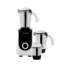 3-in-1 Mixer Grinder, 750W Grinder with 3 Jars, OMSB2144, Stainless Steel Jar with Polycarbonate Caps, 3 Speed Operationn, Liquidizing, Wet Grinding and Chutney Jar