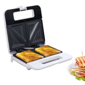 Olsenmark Sandwich Maker with Non-Stick Coating | 2 Slice | OMSM2404 | Cool Touch Handle with Locking System - Thermostatically Controlled - Thermal Cut-Out, Thermo-Fuse - Light Indicator