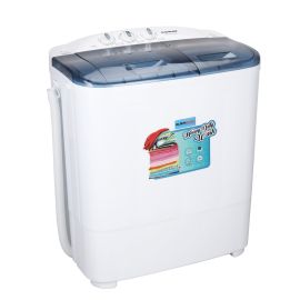 Olsenmark OMWSM1522 Semi Automatic Twin Tub Washing Machine, 7KG - Powerful Motor With Wash Power 360W & Spin Power 160W - Big Pulsator - Rust Proof Plastic Body - Two Water Inlets