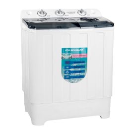 Olsenmark OMWSM5504 Twin Tub Semi Automatic Washing Machine, 8KG - Double Water Inlet Wash & Dryer - Spinning Speed: 1400RPM - Rustproof Body - Big Pulsator with 3 Impellers - Powerful Motor - Low Noise