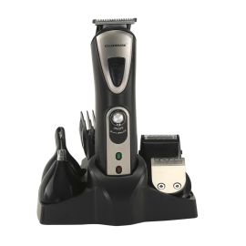  10-in-1 Rechargeable Grooming Set, Ni-Cd Battery | OMTR4037 | 30 Minutes Working - Clipper Head, Beard Trimmer, Nose Trimmer, Shaver, Precision Trimmer Head - Charging Indicator