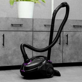 Olsenmark OMVC1782 Vacuum Cleaner with Dust Bag, 1.5 Litre | Powerful Suction - Dust Full Indicator - Flexible Hose with Airflow on Handle - Pedal Switch and Auto-Rewinding Wire - 2200W