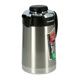 Olsenmark 1L Stainless Steel Vacuum Flask - Insulated Flask Bottle - Thermos Flask with Double Wall Design -Jug Flask, Vacuum Thermo Airpot, Hot & Cool, Portable - IndoorOutdoor Use