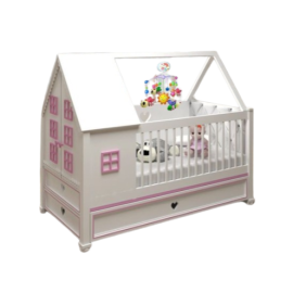 Home Hub Baby Crib with Drawers - Perfect for Girls - Suitable for Ages Up to 5 Years