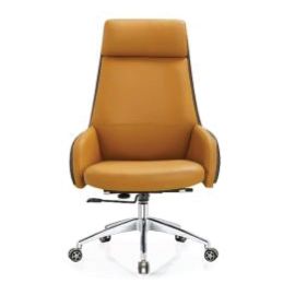 OPULENT: Executive Leather High Back Chair, Adjustable Height Computer Table Chair, 