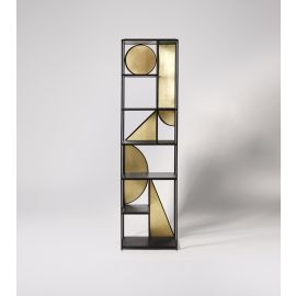 Pablo Shelving, Black & Brass, Shelves Storage Rack, Shelf Storage Multipurpose Rack for Living Room Bedroom Kitchen