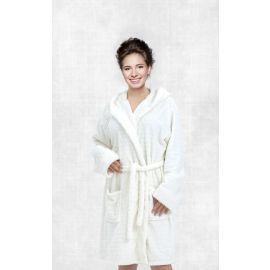 PLAIN BATH ROBE 1PC FLANNEL PLS279 CREAM D