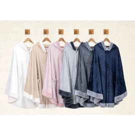 PLAIN PONCHO 1PC FLANNEL PLS278-1