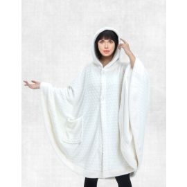 PLAIN BATH ROBE 1PC FLANNEL PLS278-2 CREAM D