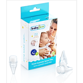 Babyjem 10-Piece Nasal Aspirator Refill for Babies, Newborn, Transparent, 0 Months+