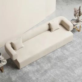 Monza Off White Sofa, Loveseat Sofa, Upholstered couch, settee Cozy Minimalist Modern Style for Living and Family Room furniture