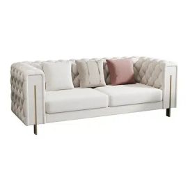 Aberham Modern Velvet Sofa, Loveseat Tufted sofa, settee Cozy Minimalist Modern Style for Living and Family Room furniture