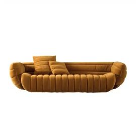 Henry Velvet Sofa 3-Seater Sofa Luxury, Loveseat Sofa, Channel Tufted sofa, settee Cozy Minimalist Modern Style for Living and Family Room furniture