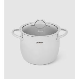 Fissman Stockpot With Glass Lid Vivien Stainless Steel 20x16.8cm/5.7LTR