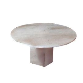 Light Travertine 6 Seater Table 0067