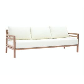 VLAD TEAK SOFA SET W/COFFEE TABLE (2 SINGLE SOFAS + 1 THREE SEATER + 1 COFFEE TABLE)