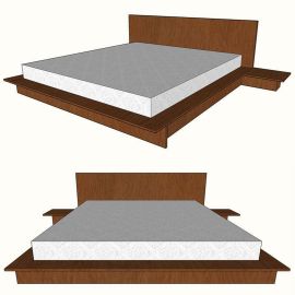 Oreo low bed with 2 side tables