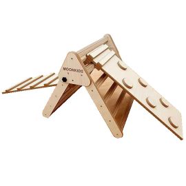 Moon Kids Pikler Triangle with Two Ramp