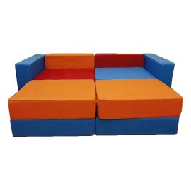 Moon Kids Large Play Sofa - Orange, Red, Blue