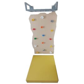 Moon Kids Rock Face Climbing Wall with Mat - Climbing Wall-Panel With Multicolor Grips-Indoor Playing Wall Space-kids-Children