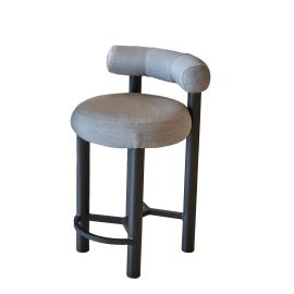 FYZZ Bar Chairs, Modern Counter Chair with back and foot rest.-Grey