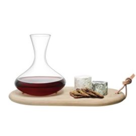 Wine Carafe 1.4l & Oak Cheese Board set