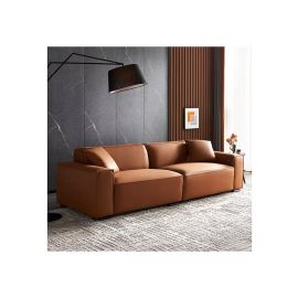 Malta Leather Chair and Modular Sofa in Brown Color Sofa Arm Chair - PVC