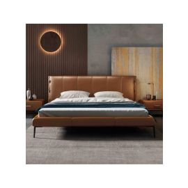 California Stylish Modern Design Villa Bed 160x200cm Queen size Bed in Orange Color