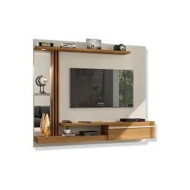 Denver Floating TV Wall Panel in Oak and White Color