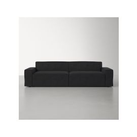 Marlon Square Arm Sofa in Black Color Square Arm Sofa