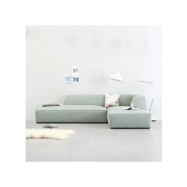 Eliza L-Shaped Fabric Sectional Sofa in Teal Color 2 Pieces Sectional Sofa