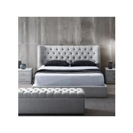 Corinthia Upholstered Bed 200x200cm Super King Bed in Grey Color