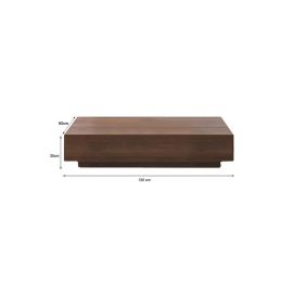 Trinity Modern Coffee Table with 2 Drawers in Brown Color