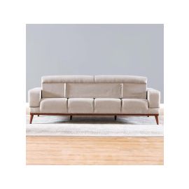 Astera 3-Seater Fabric Sofa in Beige Color Sofa Bed