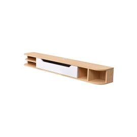 Amazon Wall Mounted Media Console in Oak and White Color