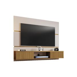 Amber TV Floating Panel UpTo 65 inch TV in Oak and White Color